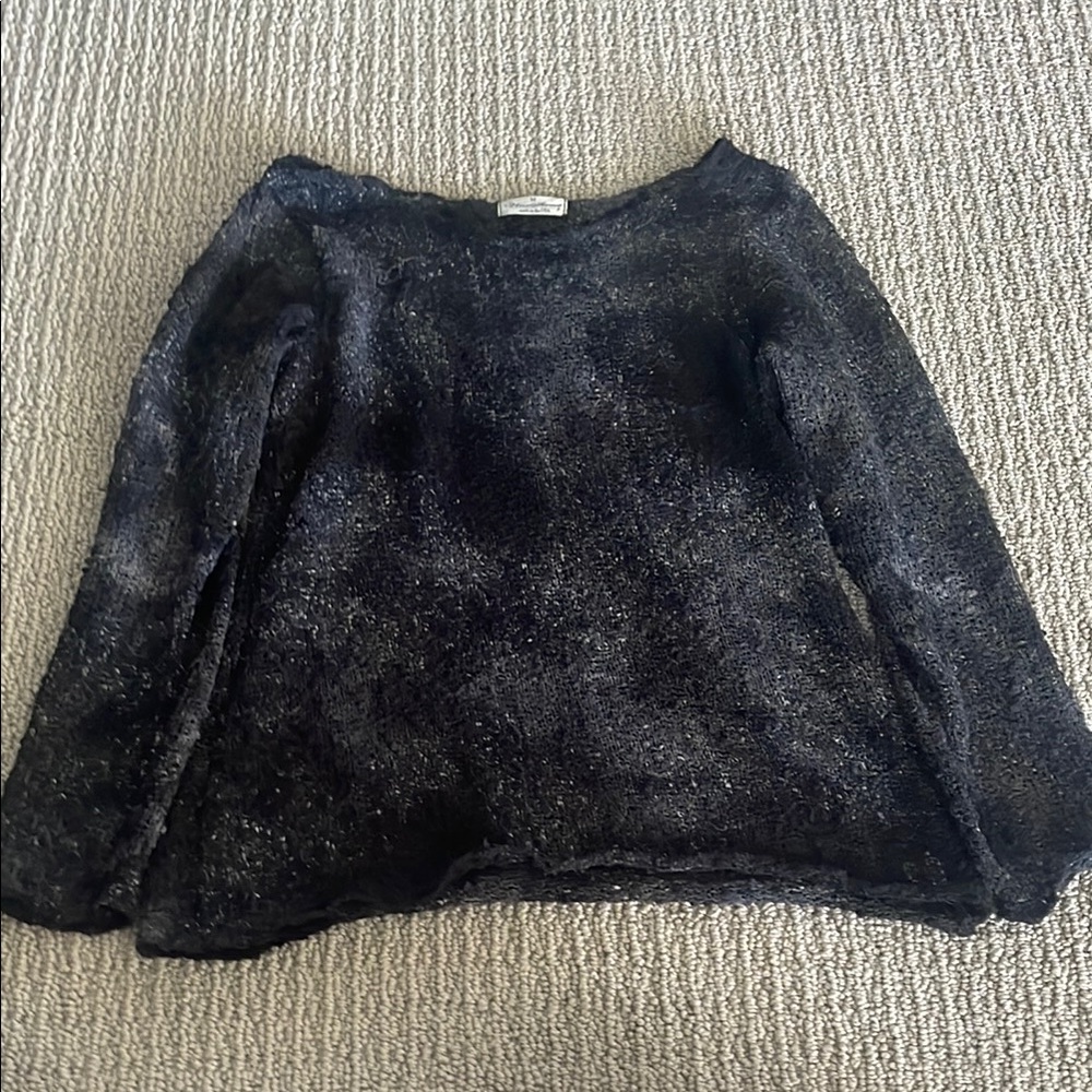 Vine Street Black Sheer Sweater